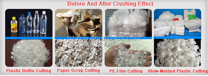 ISO Mini Plastic PP PE Bottle Grinder Crusher Recycling Machine