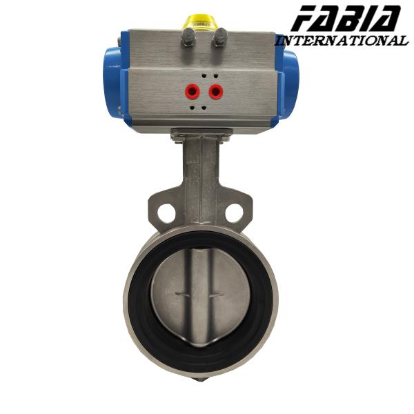 Buy cheap 4 Inch 3 Inch Pneumatic Clamp Butterfly Valve Stainless Steel Body from wholesalers