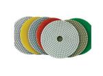 White Pane Wet Diamond Polishing Pads Chemical Stability For Marble / Quartz