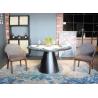 Buy cheap Living Room Faux Leather Dining Chairs Upholstered Dining Arm Chair With Wood Legs from wholesalers