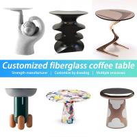 Buy cheap White Wholesale Fiberglass Coffee Table Customized For Hotel Clubhouse product