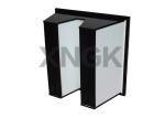 Medium Efficiency V Cell Filter Glass Fiber Media , Fpr 7 Air Filter 595 * 595 *
