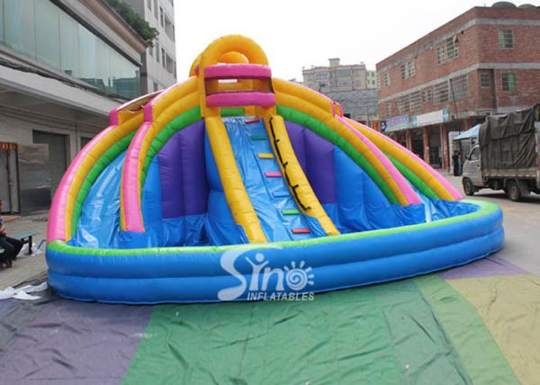 Buy cheap 21x21' kids banzai large inflatable water pool slide made of lead free pvc tarpaulin with EN14960 certified from wholesalers