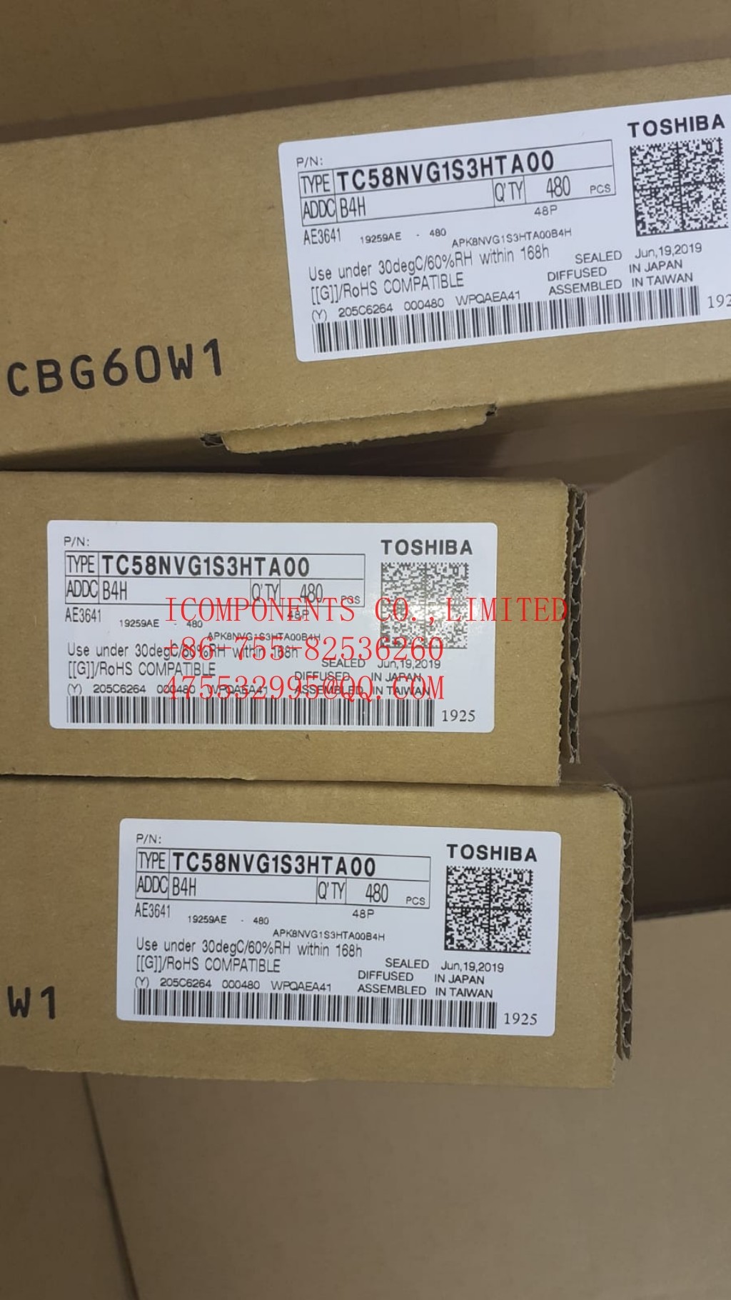 TC58NVG1S3HTAI0 I Temp in stock TC58BVG1S3HTA00 KIOXIA NAND Flash Parallel 3.3V 2G-bit 256M x 8 48-Pin TSOP-I