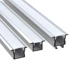 Ultra Bright Recessed LED Profiles , Silver Extruded Aluminum LED Housing