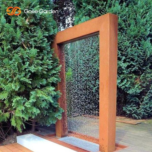 Buy cheap 3mm Thick Decorative Rustic Corten Steel Water Wall Durable from wholesalers