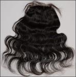 1B# Silky Swiss Lace Top Closure , Girls Full Head Human Hair Clip In