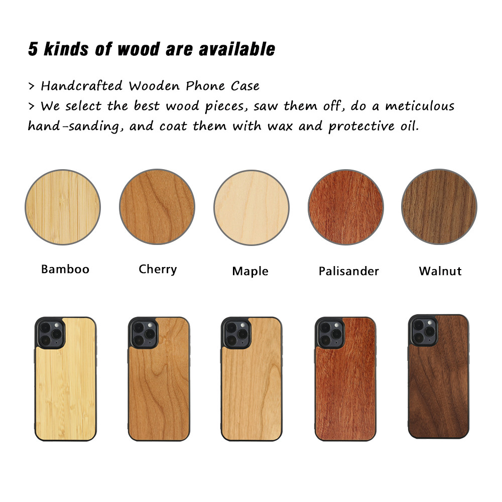 Inaly Microfiber Wood Cell Phone Covers Personalised Engraved
