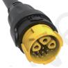 Buy cheap Aluminum Alloy Shell M19 Connector 12pin Yellow 20A Solder Overmolded Nylon IP67 from wholesalers