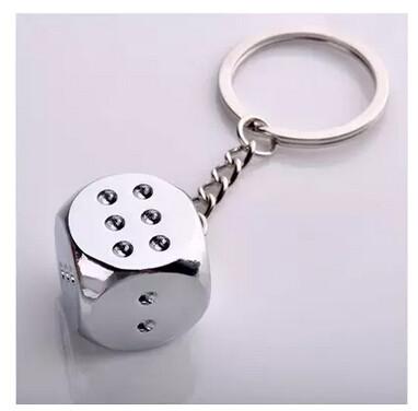 Buy cheap New creative gift product metal dice keychain keyrings from wholesalers
