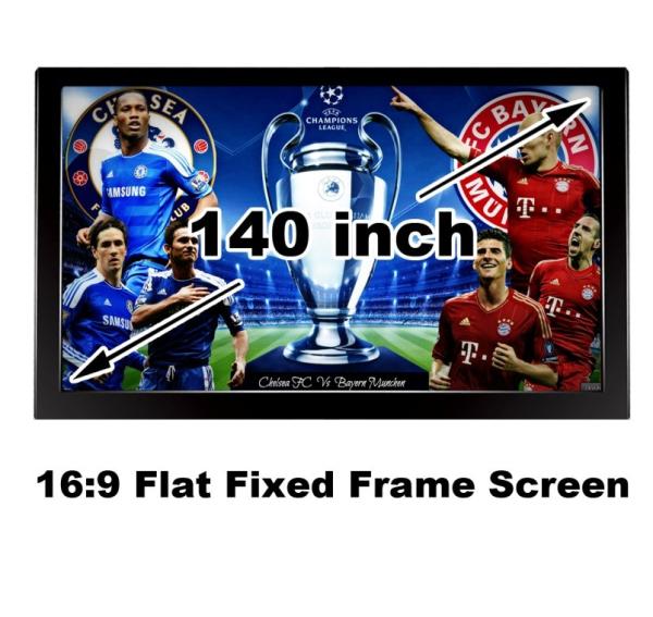 Buy cheap Hot Selling 140Inch Flat Fixed Frame Wall Mount Projection Screen 16:9 For Cinema Room from wholesalers