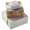 Buy cheap 4" Gray Geometric 2 Pack Gift Boxes With Gold Bands from wholesalers