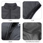 USB 5V Battery Powered Vest Polyester Sleeveless Electric Heated Waistcoat