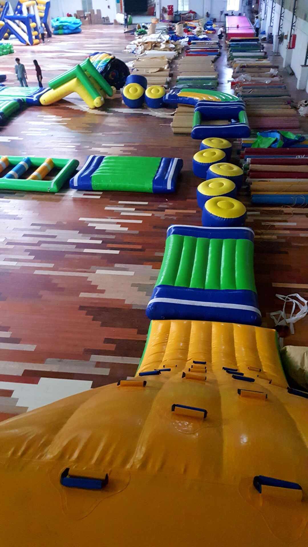 0.9mm PVC Tarpaulin Giant Inflatable Water Parks Durable With 30 * 27m