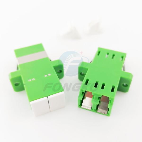 Buy cheap Duplex Single Mode Fiber Optic Adapter With Flange LC APC from wholesalers