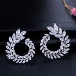 Fashion CZ Necklace Pendant Bridesmaid Gift CZ Crystal Necklace and Earring Sets
