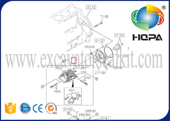 294050-0100 8980915653 1156035081 Engine 6HK1 Fuel Injector Pump Assembly