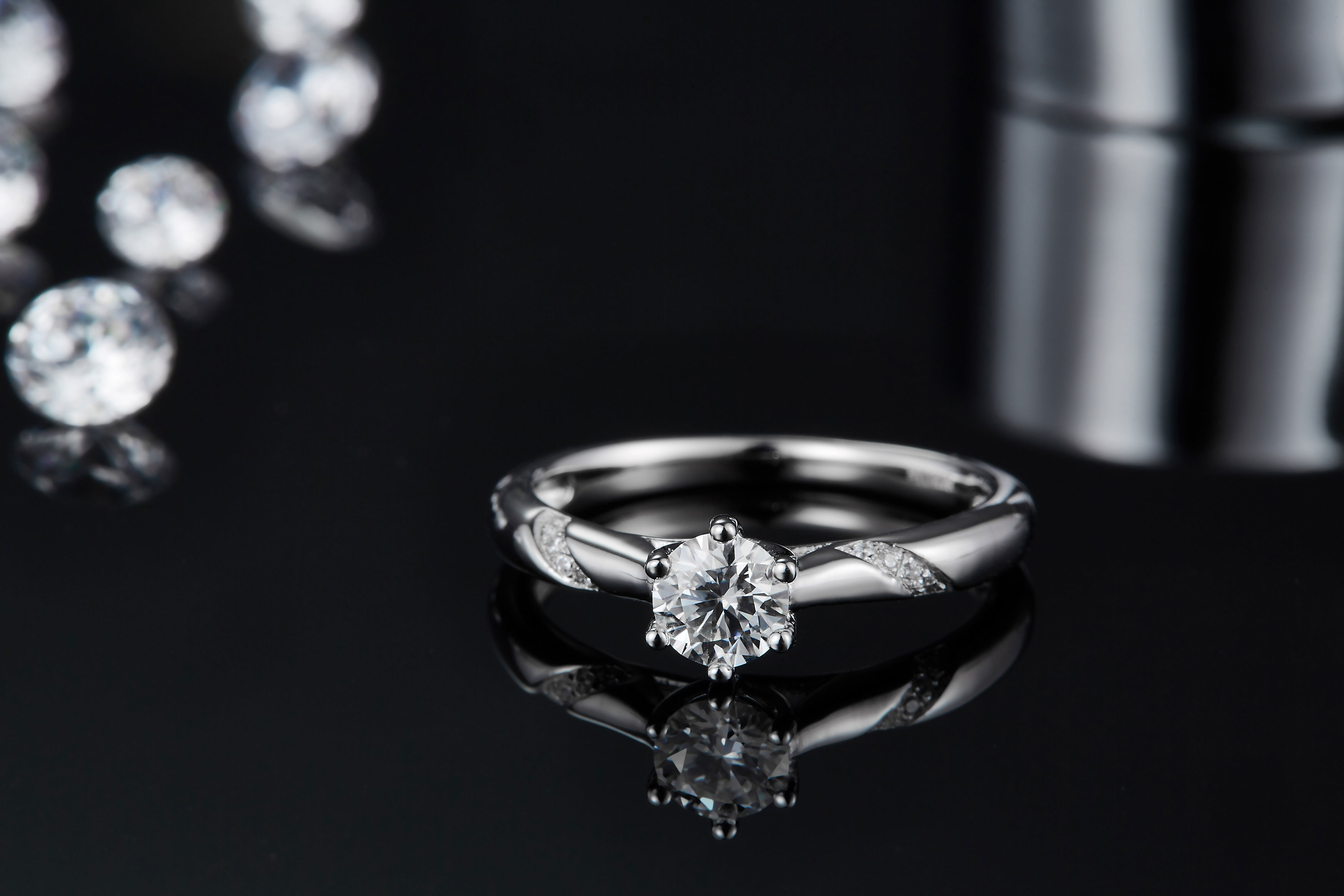 Wholesale Moissanite Jewelry 925 Sterling Silver Custom Moissanite Ring Engagement