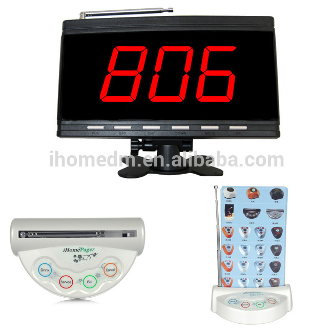 C200 Nice customized language logo wireless call button with menu folder