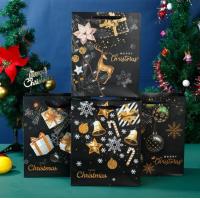 Buy cheap Rectangle 40gsm-150gsm Custom Cardboard Bags Bronzing Christmas Paper Bags With product