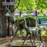 Buy cheap Real Size 3d Bronze Deer Sculpture Smooth Texture from wholesalers
