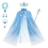 Buy cheap Silk Dress Pink Blue Children'S Clothing Accessories Dress With Tiara Crown Cape product