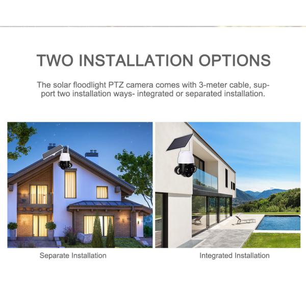 4G Intelligent Solar PTZ Camera Built In Siren 3MP PIR Wireless Solar Camera