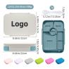Buy cheap 1000ml Leak Proof PP Lunch Bento Box / Airtight Food Container Gray Blue from wholesalers
