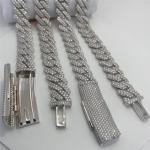 18mm Sterling Silver Men's Hip Hop Jewelry 24 Inch OEM Moissanite Hip Hop