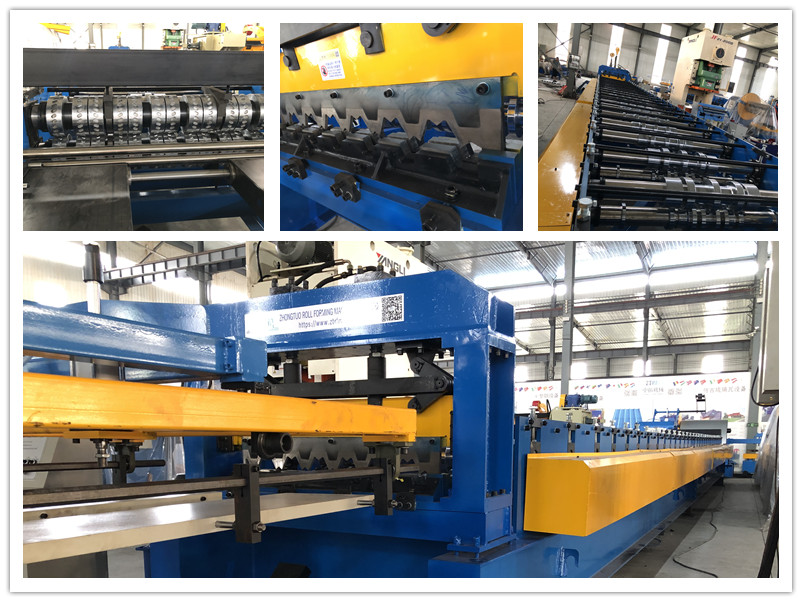 Metal decking rolling machine