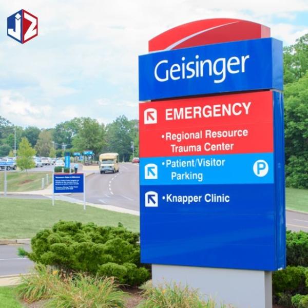 Buy cheap Durable Outdoor Metal Directional Signs Standing Parking Lot Advertising from wholesalers