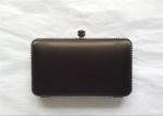 Diamond Closure Black Satin Clutch Bag , Wedding Party Gold Box Clutch Bag