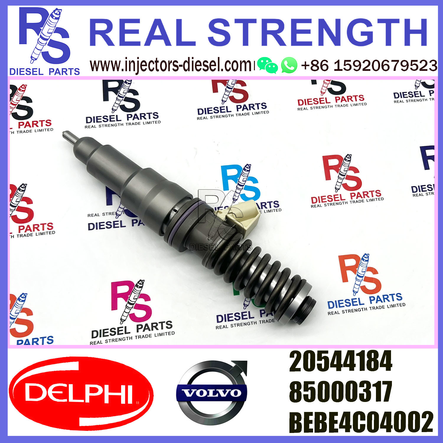 DELPHI 2pin injector 85000317 20544184 BEBE4C04002 Diesel pump Injector V-O-L-V BEBE4C04002 E1 for V-O-L-V 16 LITRE E1 EURO