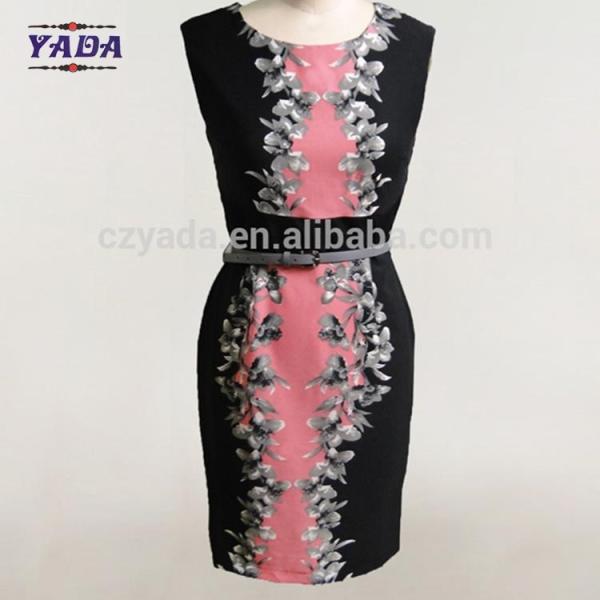 Buy cheap Casual polyester spandex new design lady casual women's clothing print dress for women from wholesalers