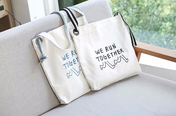 Free Sample Reusable strong 12oz canvas tote bag with your logo cotton shopping handle bag,bleached cotton drawstring ha