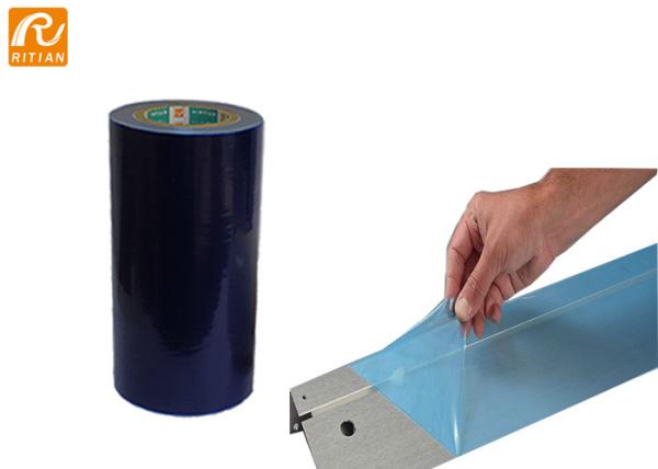 Buy cheap Transparent Blue Protective Film , Metal Sheet PE Protective Film 50 um Thickness from wholesalers