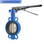 Competitive Cast Iron Carbon Steel Body EPDM Soft Seal Wafer Manual Butterfly