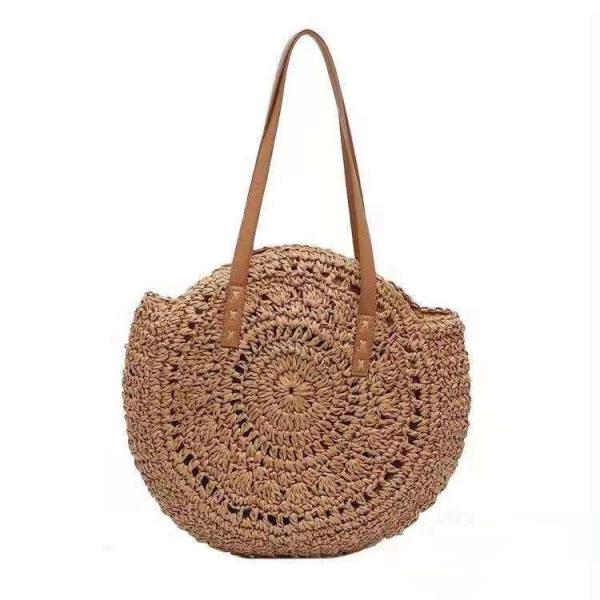 Buy cheap ECO Friendly Fashion Summer Tote Handbag Bohemian Handmade Bali Bags Straw Beach Bag Cotton Canvas Shopping Bags from wholesalers