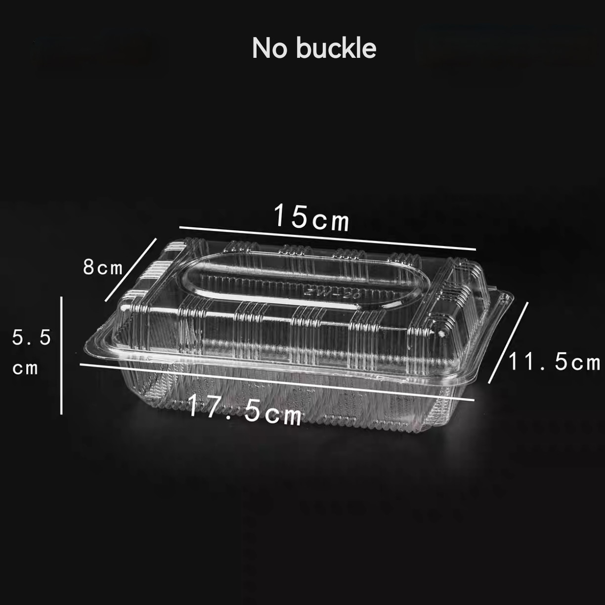 Disposable PET Plastic Transparent Clam Shell Hinge Vacuum Formed Cake Pastry Baking Takeout Clear Box Cover