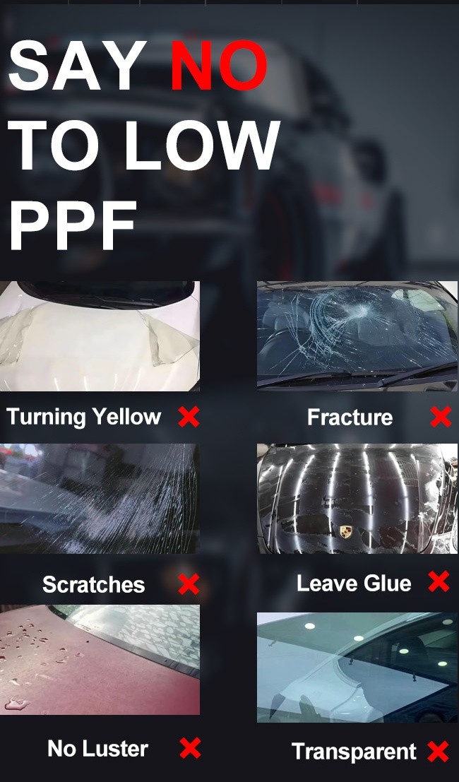 7.5 Mil Clear TPU PPF Self Healing Anti Rain Spot Sand Proof Car Film