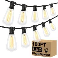 Buy cheap LED Outdoor 100FT 52 Shatterproof ST38 Vintage Edison Patio Bulbs String Lights product