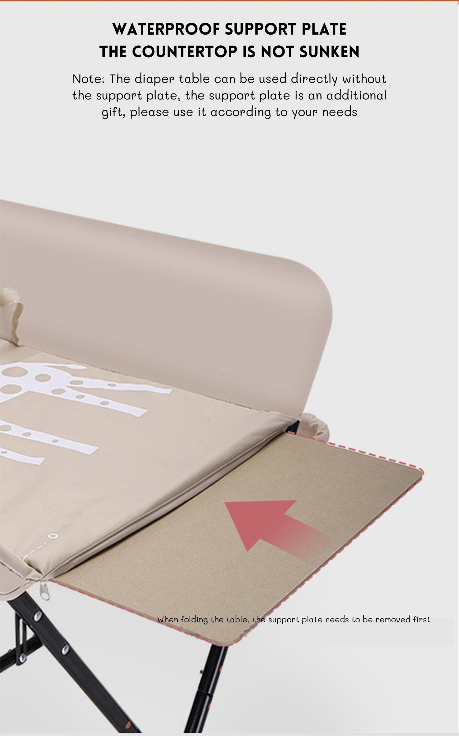 Oxford Fabric And SUS Pipe Baby Changing Table For Kids 0-3 Years Eco Friendly