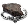 Buy cheap Men's Skull Stainless Steel Curb Chain Bracelet Punk Rock Style (JCE455) from wholesalers