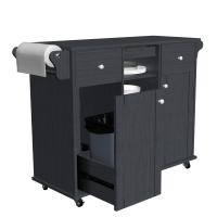 Buy cheap Bespoke Reclaimed Wood Kitchen Island Black Color With Cabinets product