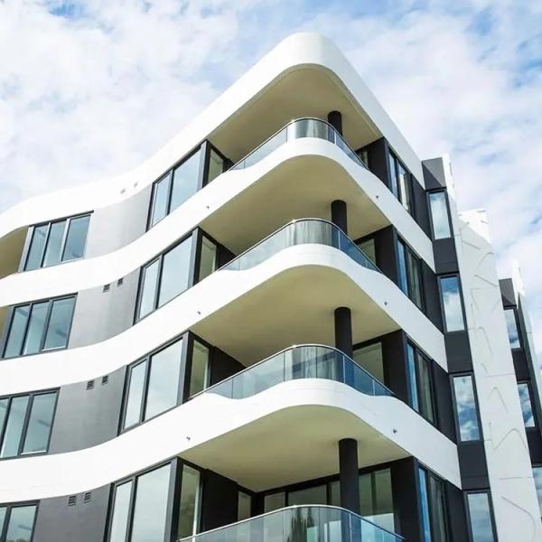 Buy cheap Laminated Glass Curtain Wall Office Building Thermal Insulation Sound Insulation Curved Curtain Wall Systems Concrete Curtain Wall Glass from wholesalers