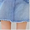 Buy cheap Women A Line Denim Mini Skirt With Pearls , Summer Short Jean Skirt for Ladies from wholesalers