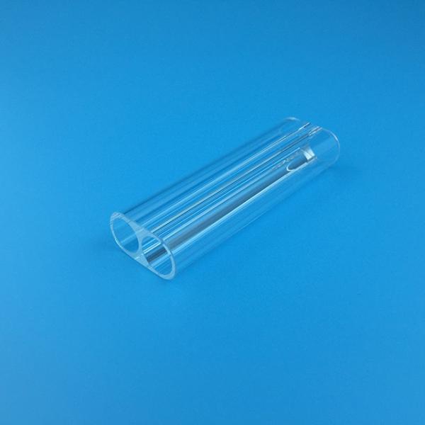 Buy cheap Clear Laser Spare Parts Circular Double Holes Quartz Laser Glass Tubes from wholesalers