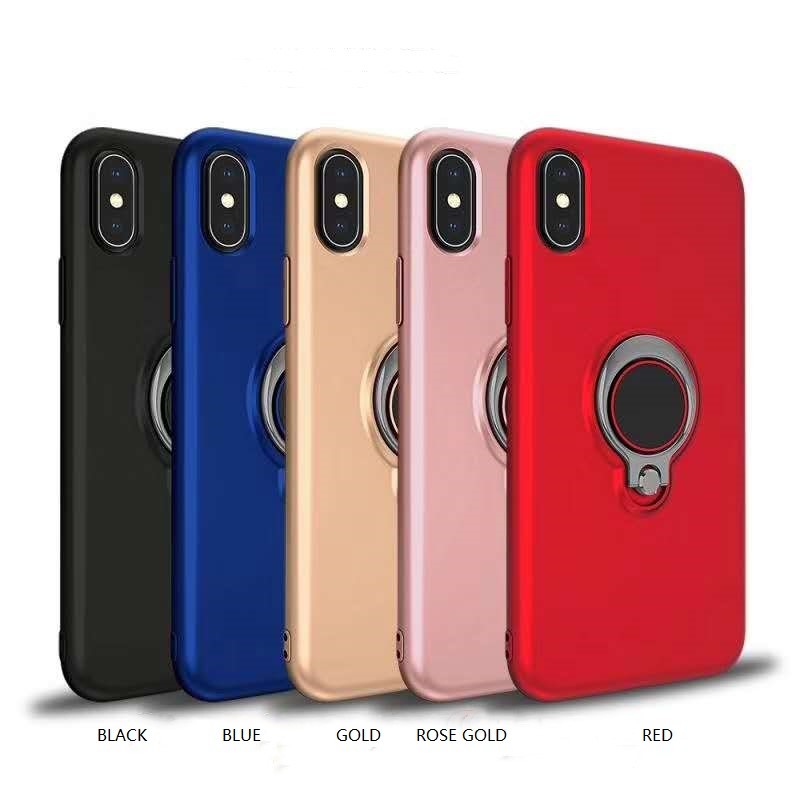 Paited Color Ring Magnetic Car Mount Holder Soft TPU Case Back Cover For IphoneXS MAX IphoneXR Iphhone8 Plus Iphone7
