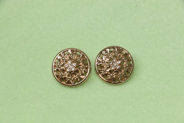 Buy cheap 28L Decorative Clothing Buttons , rhinestone shank buttons shiny gold from wholesalers