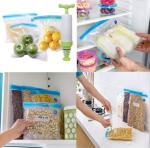Vacuum Stand Up Plastic Bags , Food Storage Bags 2 Pack Vacuum Sealer Rolls